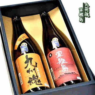ふるさと納税 長崎市 【発送月固定定期便】麦長崎焼酎飲み比べセット/九州魂 軍艦島 720ml 2本箱入 全4回