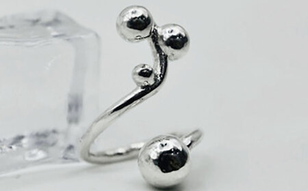 シルバーリング「うにょうにょ」【配送不可地域：沖縄県】【1445647】