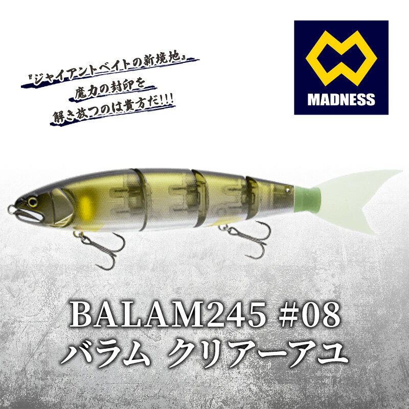 【ふるさと納税】BALAM245 #08 バラム クリアーアユ〈マドネス、ビックベイト、スイムベイト、ジャイアントベイト、釣り、バス釣り、ルアー、釣り具、スポーツ〉 雑貨 日用品