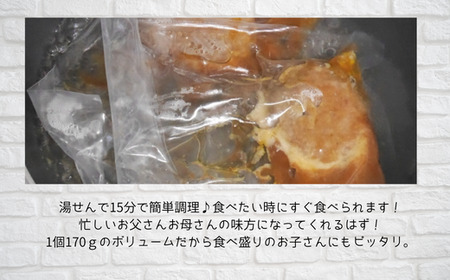 76-97C湯せんで簡単！煮込みハンバーグ食べ比べセット 3種2.5kg以上（170g×15個）