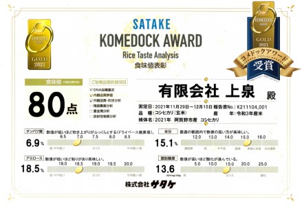 【令和7年産新米予約】コシヒカリ 「新潟の泉」 5kg 旧笹神村産 上泉 農家直送 コメドック 金賞 9月下旬発送予定  1Q01019