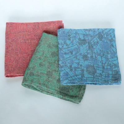 ふるさと納税 見附市 トリプルガーゼハンカチ　C/#青 |  | 03