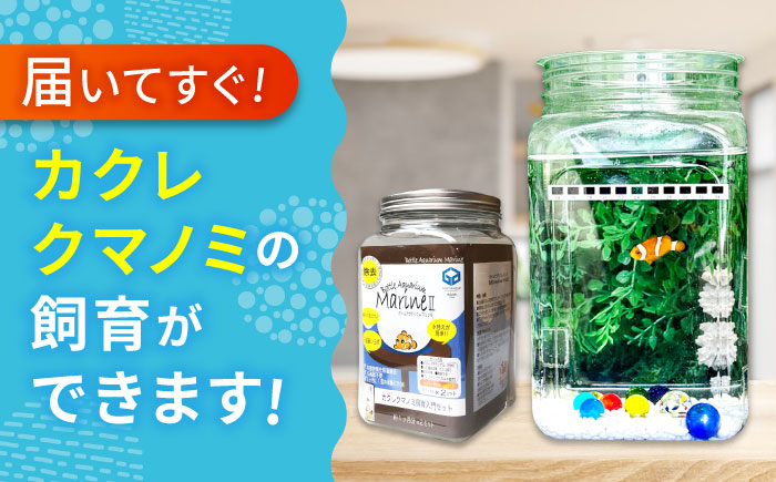 水槽 カクレクマノミ飼育セット（1ヶ月死亡補償付き）ボトルアクアリウムマリン2 水槽 魚 自由研究 ペット 観賞魚  安全な人工海水 広島県福山市/株式会社ウォーターエンジニアリング [BACD003