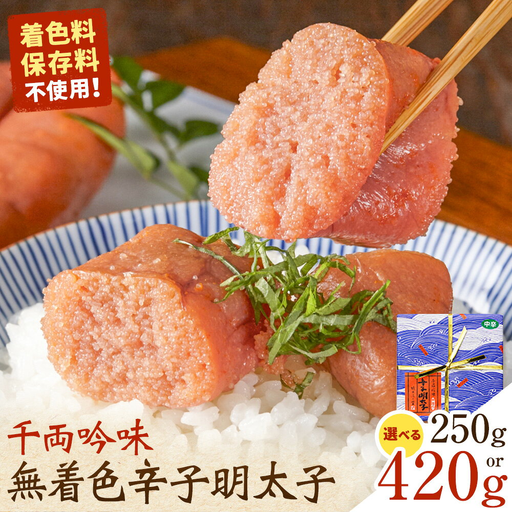 【ふるさと納税】千両吟味 無着色辛子明太子 選べる内容量 250g 420g 株式会社ふく富《30日以内に出荷予定(土日祝除く)》福岡県 鞍手郡 鞍手町 明太子 辛子明太子 めんたいこ 無着色 中辛