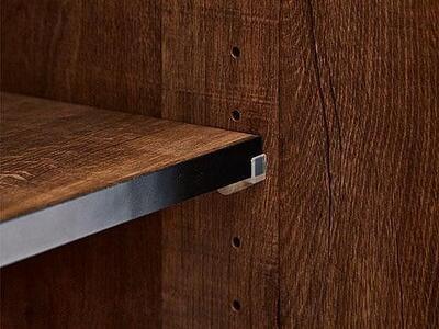 【開梱設置】引き戸 食器棚 ダイニングボード ポエム 幅133.5 （ミスト・クリア・スモークガラス／レディオーク）キッチン収納 大川家具 家具