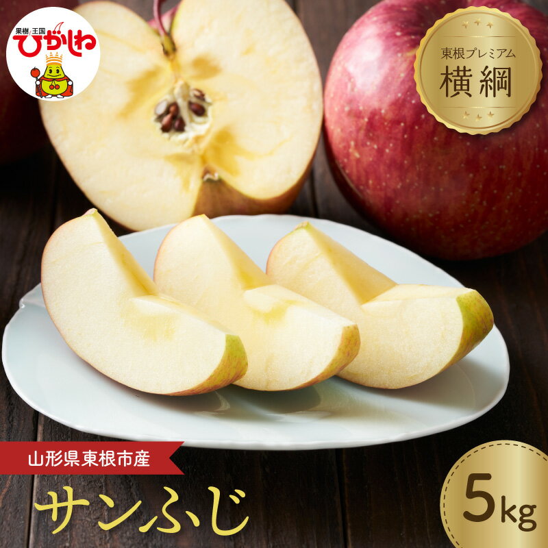 【ふるさと納税】2026年産 りんご【横綱】サンふじ 5kg 糖度14度以上 光センサー選別 / フルーツ 果物 くだもの 秋 旬 りんご リンゴ 林檎 山形県 東根市