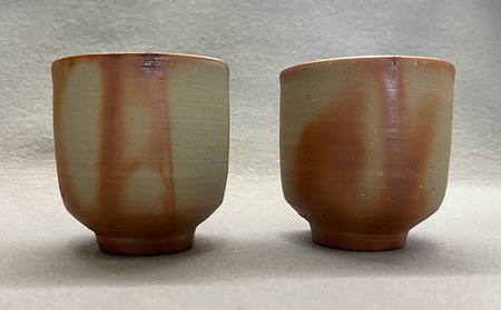 備前緋だすき 湯呑 2個 木箱入り[ 備前焼 緋襷 ] 湯のみ 工芸品 ペア 和 日本茶 プレゼント 自宅用