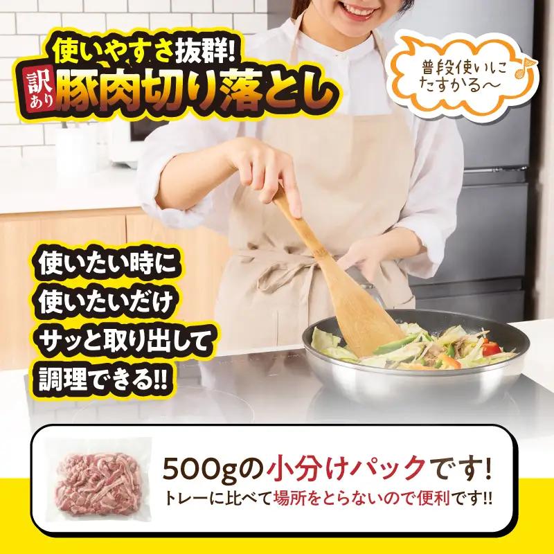 ＜ 訳あり ＞ 鹿児島県産 豚肉 切り落とし 5kg （ 500g×10パック ） KN179-001-05 わけあり 肉 豚 冷凍
