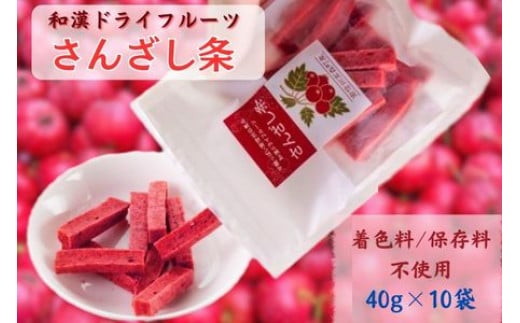 和漢ドライフルーツ「さんざし条」40g×10袋 長野県 信州 南信州 高森町 山査子 果実 おやつ 戸田屋