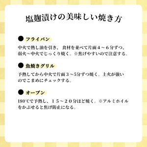 塩麹漬けセット 2パック（2～5切入り×2） 漬け魚