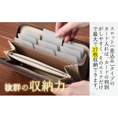 ふるさと納税 大野市 【6色から選べる】職人こだわりの手染め長財布(スロットカードタイプ)【キャメル】 |  | 01