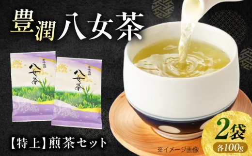 八女茶【特上】煎茶セット 100g×2袋 《豊前市》【株式会社木村食品(千代海苔株式会社)】 [VEH018]
