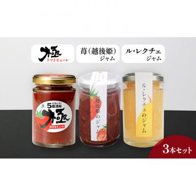 ふるさと納税 新潟市 トマトピューレ「極」、苺(越後姫)、ル・レクチェジャムセット[54071554]