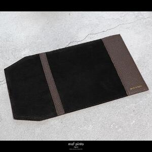 maf pinto (マフ ピント) レザーブックカバー 四六判サイズ ADRIA LINE チョコレート 本革 日本製