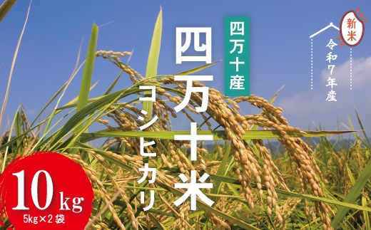 【令和7年産】四万十産 四万十米 コシヒカリ 10kg（5kg×2袋） 国産 こしひかり 5kg 令和7年 2025年 精米 白米 米 おこめ こめ コメ ご飯 ごはん ふっくら もちもち 四国 高知 四万十 しまんと 農法米 募金 四万十川 25-945