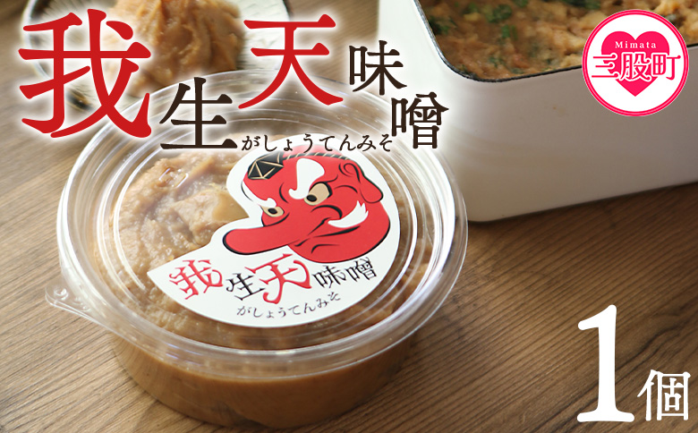＜我生天味噌 1個＞300g 選べる 内容量 個数 みそ ミソ 調味料 酵母 どぶろく味噌 ドブロク 米 料理 お味噌汁 パック 発酵食品 まろやか マイルド 風味 旨味 加工食品 和食 和 麹 こうじ アレンジ味噌 こだわり 麦みそ【MI578-gs】【我生庵】