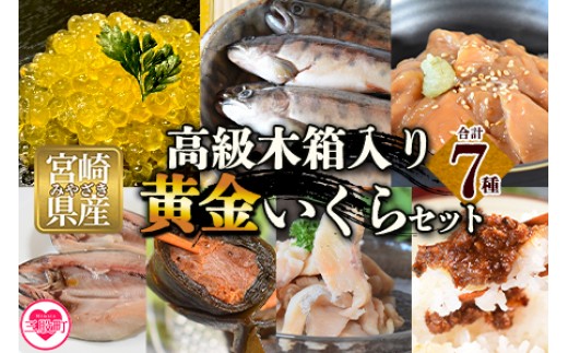 
            ＜高級木箱入り黄金イクラ逸品セット＞(7種)黄金イクラやヤマメなどを詰め合せ！【B-0208-sk】【有限会社しゃくなげの森】
          