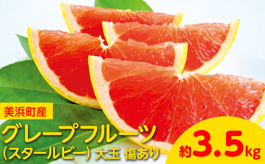
            美浜町産グレープフルーツ（スタールビー）大玉 傷あり 約3.5kg ※2026年4月下旬～8月上旬頃に順次発送予定
          