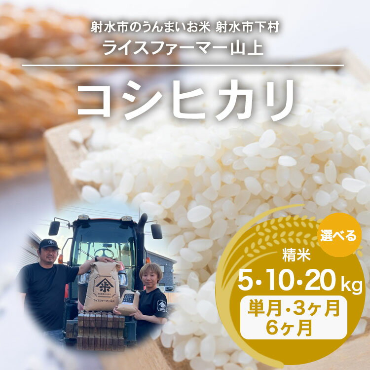 【ふるさと納税】＼内容量・配送回数が選べる／【射水市】【ライスファーマー山上】【農家直送】【射水の美味しいお米】R8年産コシヒカリ【精米】 ※2026年10月上旬～10月下旬頃に順次発送予定 ※離島への配送不可