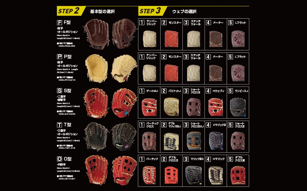 ハイゴールド硬式用セミオーダーグラブ