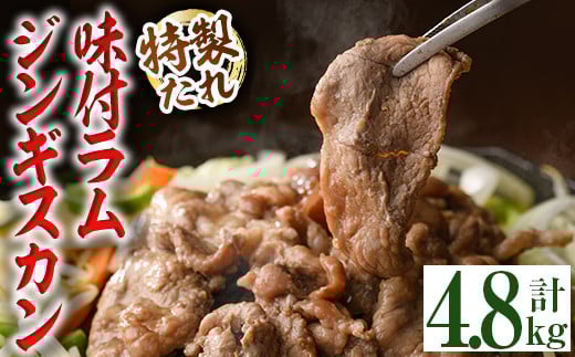 【D7067】味付きラムジンギスカン (計4.8kg・800g×6袋) 羊 羊肉 ジンギスカン ラム  味付 冷凍 焼肉 BBQ 晩御飯 おかず 【いろは肉店】