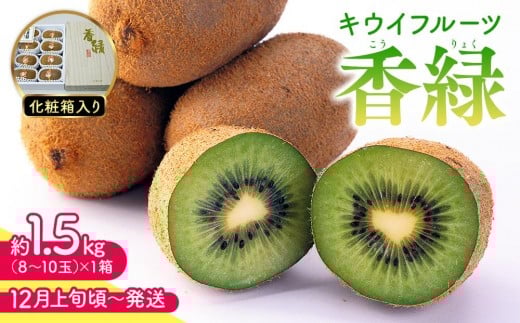 
            【11月下旬頃～発送】キウイフルーツ 香緑 (こうりょく) 約1.5kg 化粧箱入り
          