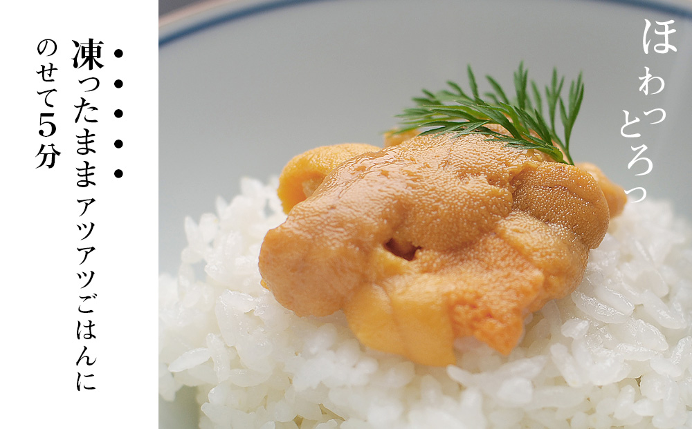 採れたてをそのまま!キタムラサキウニのルイベ80g×5P<利尻漁業協同組合>
