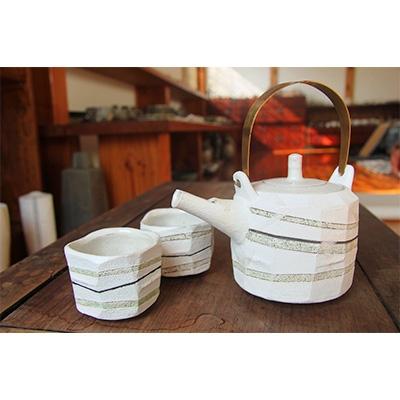ふるさと納税 直方市 宮原 隆次作「彩泥 酒器揃」