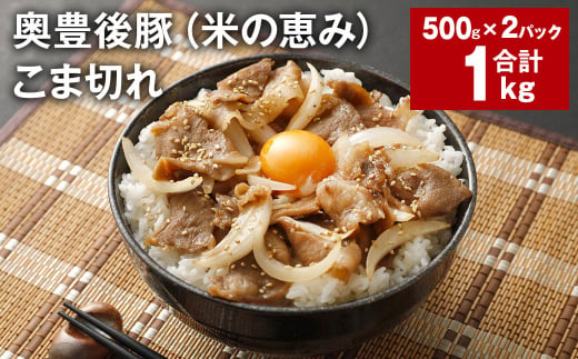 奥豊後豚（米の恵み）こま切れ 合計約1kg 500g×2パック 肉 お肉 豚肉