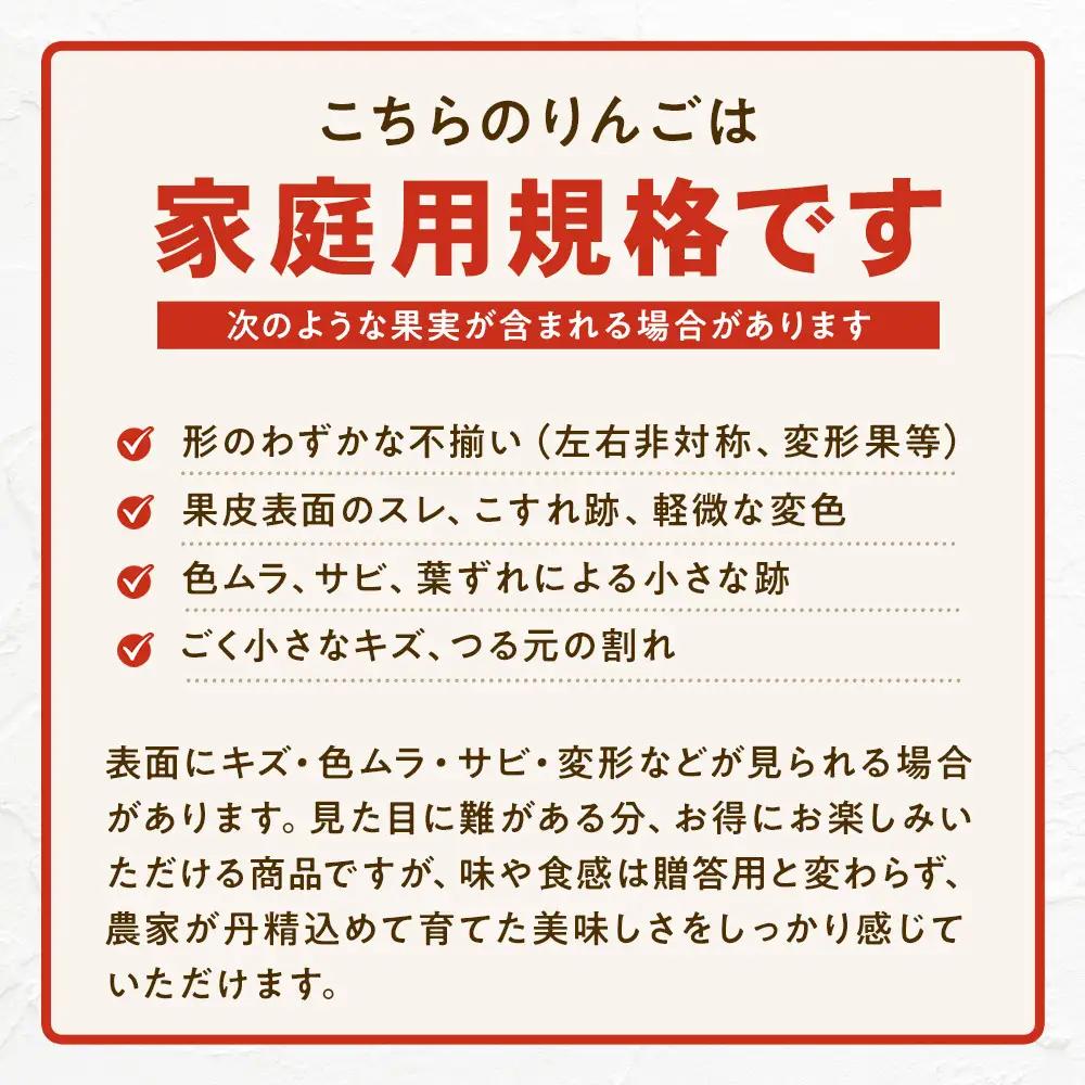 長野市産 サンふじ 家庭用 約3kg【2026年11月下旬以降出荷予定】(さらしな青果) | りんご りんご