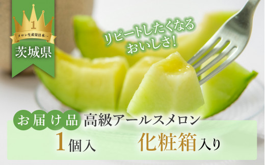 【 先行予約 】 茨城県産 アールスメロン 【 秀品 】 1個 【 2026年9月上旬～10月上旬ごろ発送予定 】【 国産メロン 茨城県産メロン メロンの王様 高級メロン めろん  果物 くだもの フ
