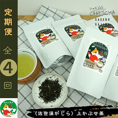 ふるさと納税 佐世保市 【発送月固定定期便】世知原茶 青々しい薫りと旨みの上かぶせ〈佐世保がじら〉全4回