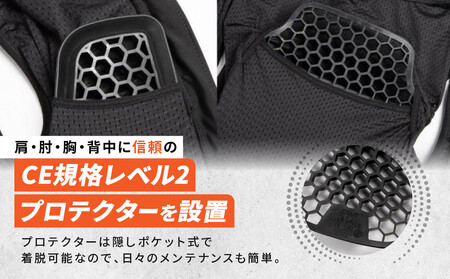【デグナー】CEレベル2　エアスルーインナープロテクター長袖[PS-14]【サイズXL】