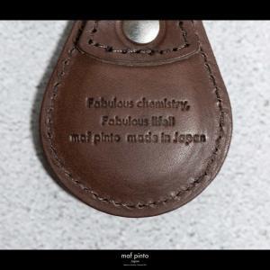 maf pinto (マフ ピント) タグ キーリング キーホルダー キーケース キーチャーム ダークブラウン レザー 本革 日本製