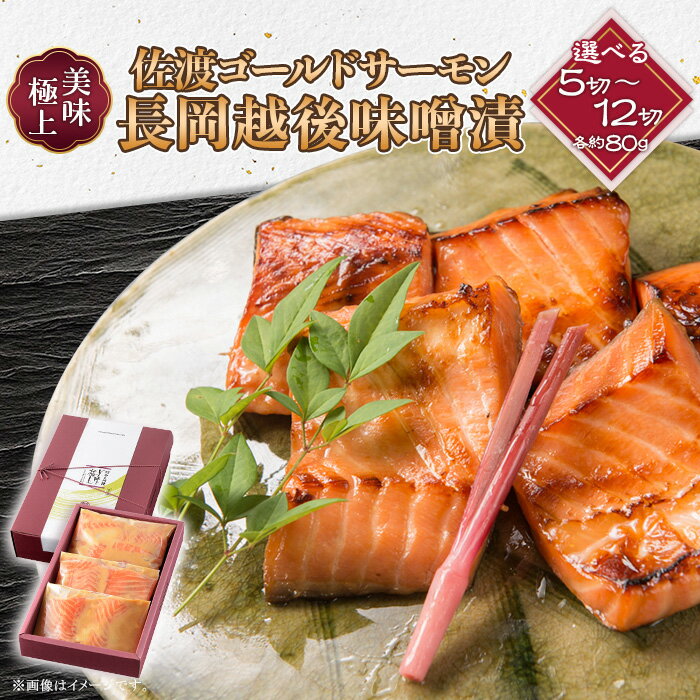 【ふるさと納税】鮭 サーモン 味噌漬 選べる 内容量 おつまみ 味噌漬け おかず お取り寄せ ご当地 グルメ 冷凍 小分け 美味極上 佐渡ゴールドサーモンの長岡越後味噌漬（料亭かも川館）