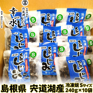 宍道湖産 冷凍 しじみ Ｓサイズ  2.4kg（240ｇ×10袋) 殻幅10mm～12mm ）| しじみ