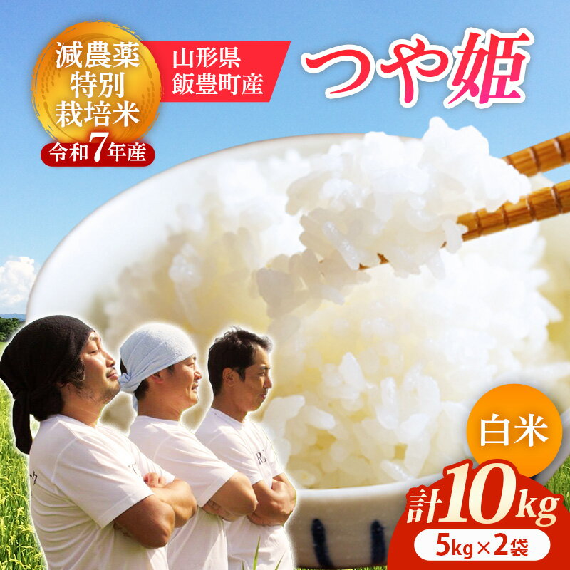 【ふるさと納税】【R7年産米】つや姫 白米 10kg(5kg×2) - 白米 米 ごはん 品種 銘柄 ブランド米 おすすめ 送料無料 山形県 飯豊町