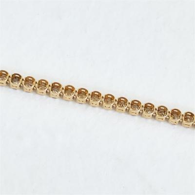 ふるさと納税 甲府市 K18YG テニスブレスレット【14cm】ダイヤモンド【ライトBR】【1.5ct】 |  | 02