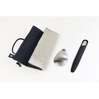 ふるさと納税 燕市 シャイニー　爪ヤスリ・かかとヤスリセット　刺し子ケース(白)入り