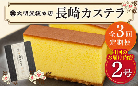 【全3回定期便】 長崎 カステラ 580g（10切入×2）《文明堂総本店》 カステラ [DBF002]