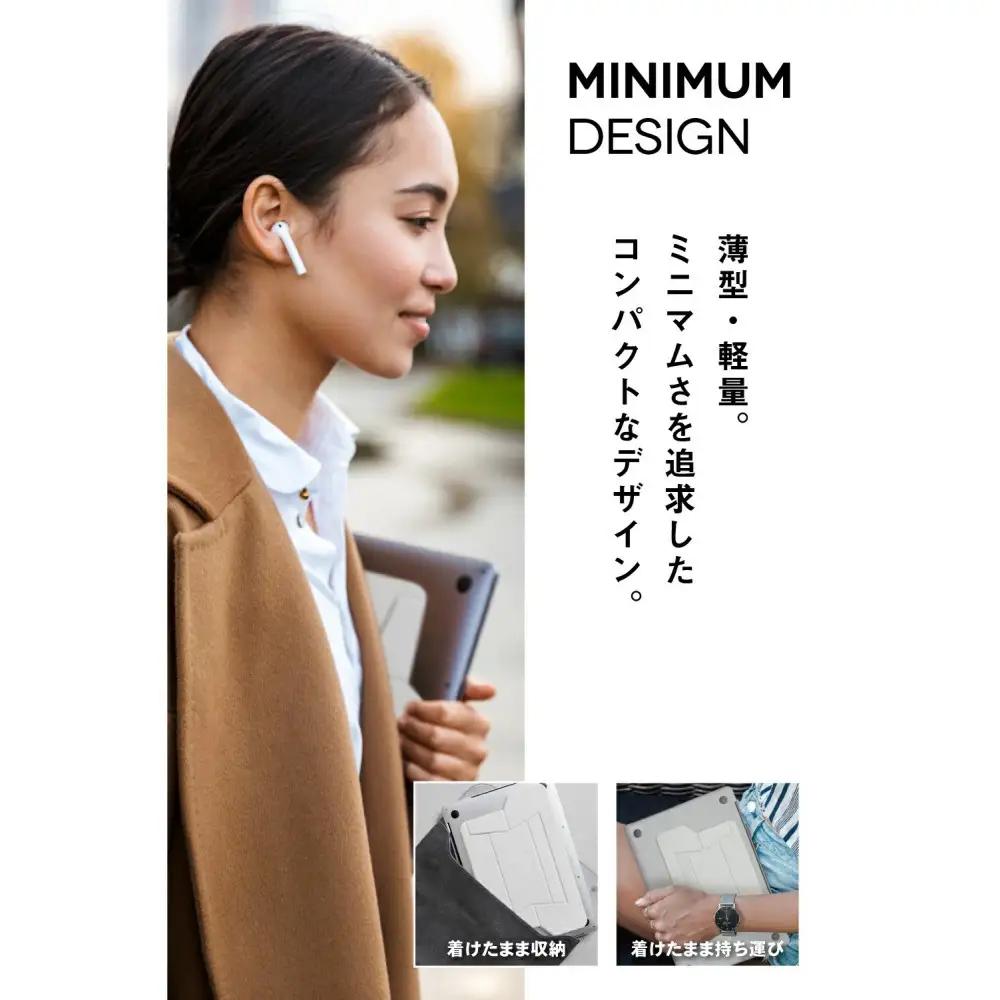 【堺市企画】ノートパソコンスタンド 折りたたみ式 貼り付け スペースグレイ AVALIT