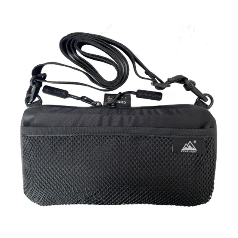 【ふるさと納税】PEAKHUNT ウエストポーチ 2WAY サコッシュ 撥水 防水 超軽量 登山 トラベル ハイキング 旅行 黒 ピークハント