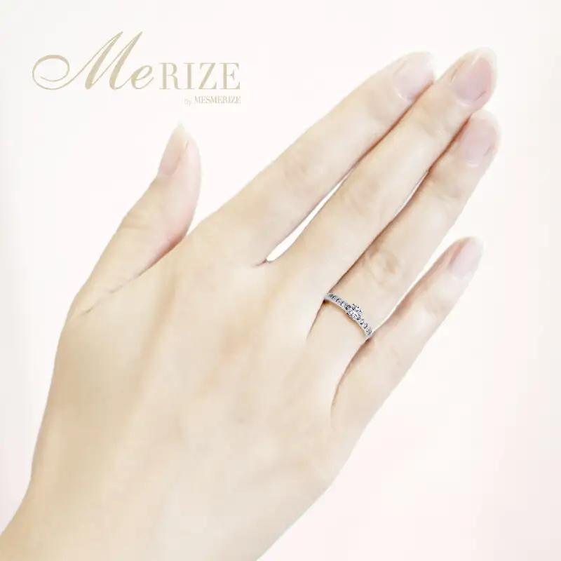 指輪 天然ダイヤ 0.37ct up～0.40ct【K18ホワイトゴールド】r-306（KRP）N07-1410