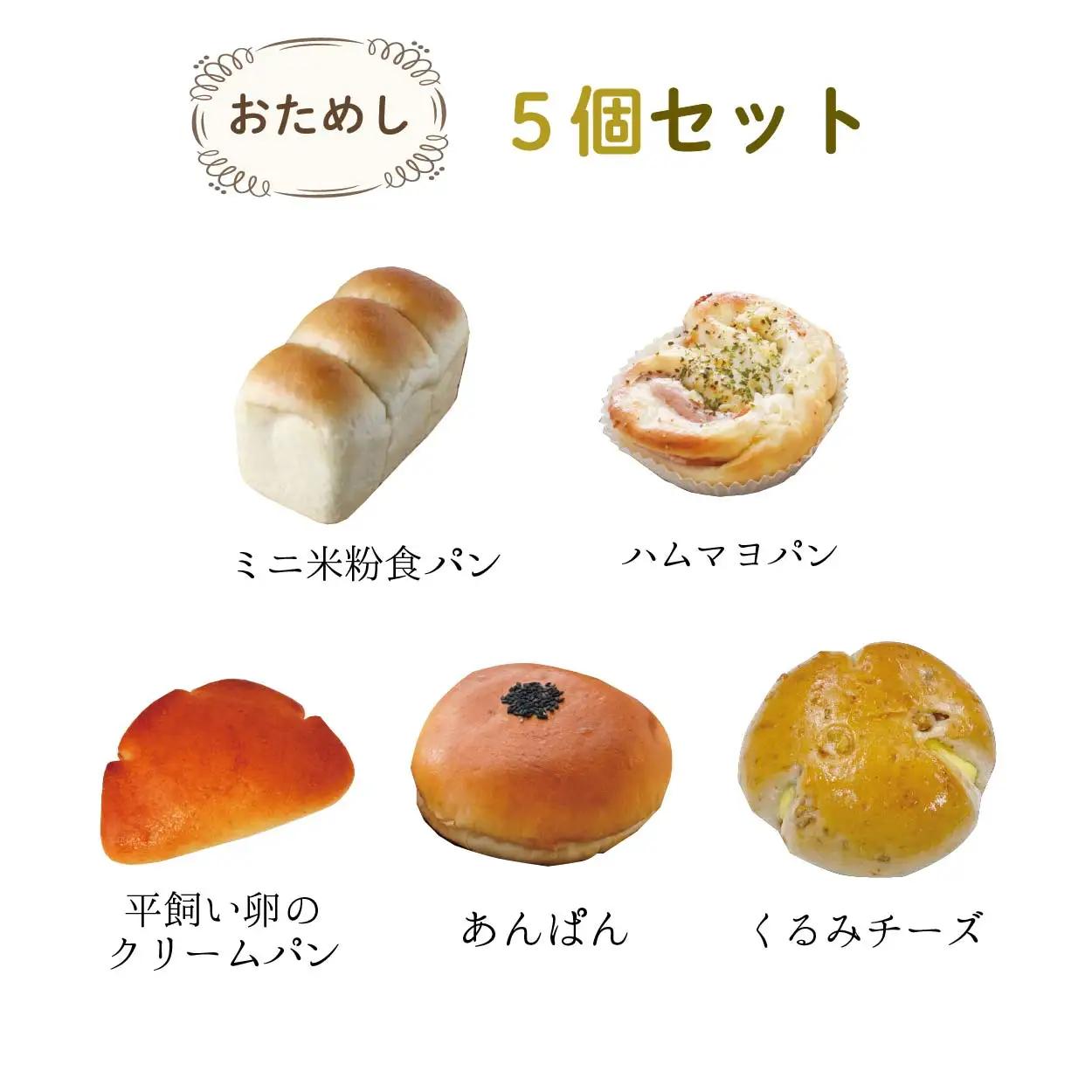 【 冷凍 米粉パン 】お試し 5個セット 穴太商店
