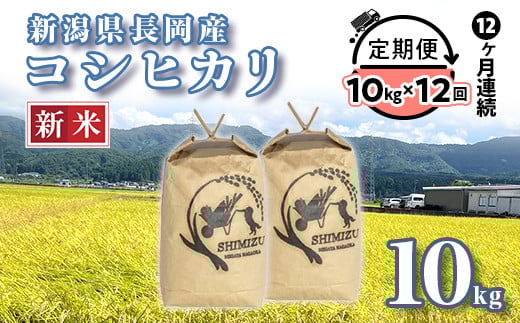 
            N5-10ZA【12ヶ月連続お届け】新潟県長岡産コシヒカリ10kg
          