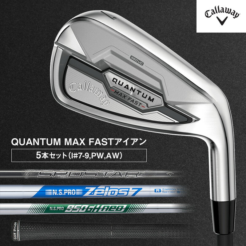 【ふるさと納税】ゴルフ QUANTUM MAX FAST アイアン 5本セット 7番 8番 9番 PW AW キャロウェイ クアンタム ゴルフクラブ アイアンセット クラブ アイアンクラブ セット 右用 メンズ おすすめ　お届け：2026年7月上旬頃より順次発送いたします。