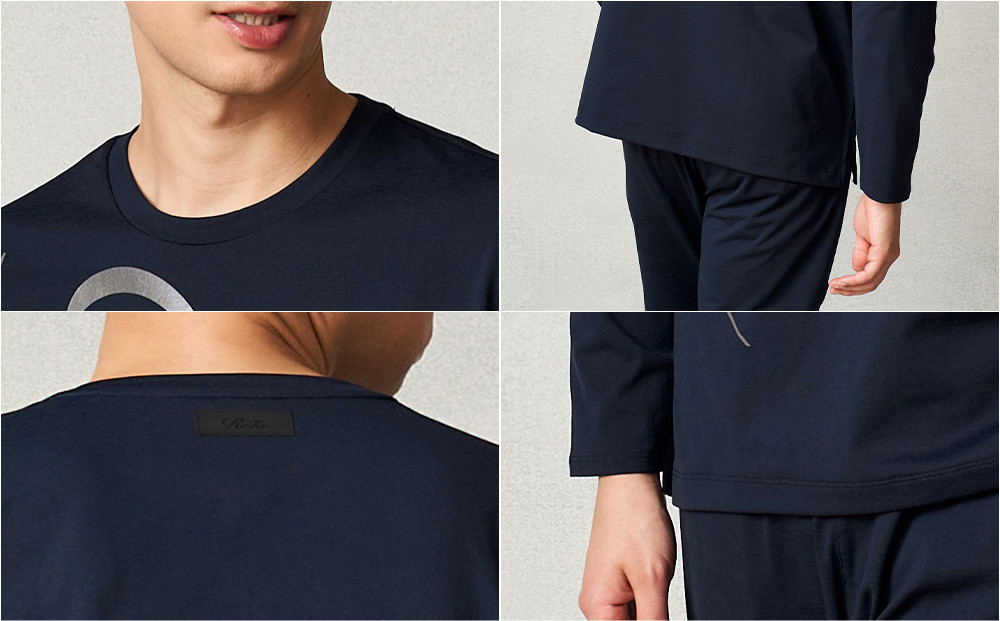 【ブラック Sサイズ】リファ バイタルテック コンフォートジャージー クルーネックロングTシャツ ReFaロゴ