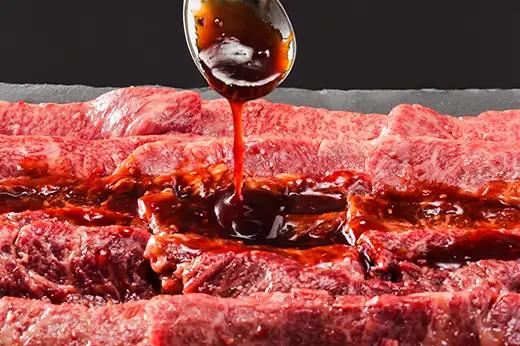 【ふるなび限定】近江牛 特製タレ漬けカルビ 焼肉用 【500g】【BS07W-FN】
