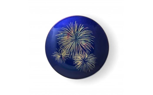 丸小皿 花火 マジョブルー ［NF275］