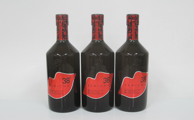 
無糖の梅酒BENICHU38°（750ml×3本） [№5580-0406]
